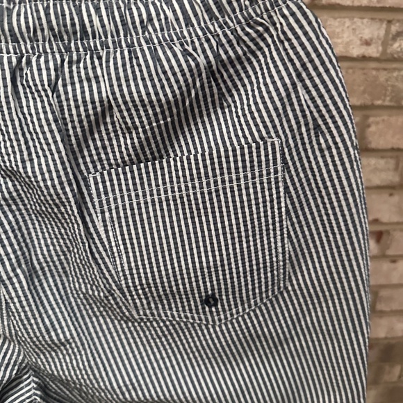 Zara Blue and White Striped Swim Trunks - Men's Large - Picture 4 of 4